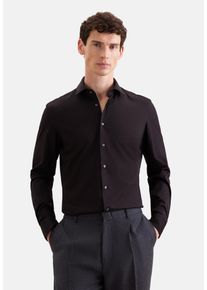 Businesshemd Seidensticker "Schwarze Rose", Herren, Gr. XXL (45), verl&auml;ngerte &Auml;rmell&auml;ngen, schwarz, Hemden Businesshemd, Slim 1/1 Extra lang Kentkragen Uni