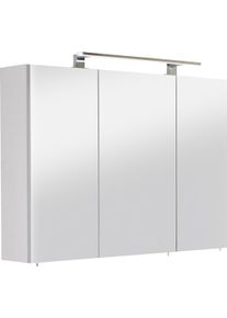 Spiegelschrank Optifit "Mino", wei&szlig; (seidenglanz wei&szlig;), B:100cm H:68cm T:17,6cm, Schr&auml;nke, Spiegelschrank, Breite 100 cm