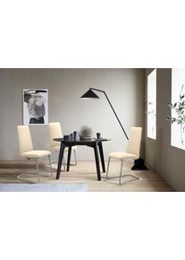 Polsterstuhl stressless "Laurel", beige (vanilla paloma, schwarz matt), B:53cm H:105cm T:60cm, Leder PALOMA: PALOMA ist ein durchgef&auml;rbtes Semianilin-M&ouml;belleder mit nat&uuml;rlicher Narbung., St&uuml;hle, Polsterstuhl, High Back, Gr&ouml;&szlig;e M, mit Beinen aus Stahl in Schwarz matt