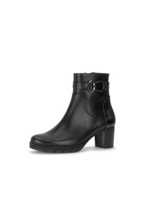Stiefelette Gabor, Damen, Gr. 41, schwarz, Kalbsleder, unifarben, Schuhe Stiefelette, Blockabsatz, Ankleboots mit Zierschnalle
