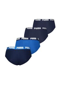 Slip Puma "Puma MEN EVERYDAY BASIC BRIEF", Herren, Gr. XL, blau (blau combo), Obermaterial: 95% Baumwolle, 5% Elasthan, Unterhosen Slip
