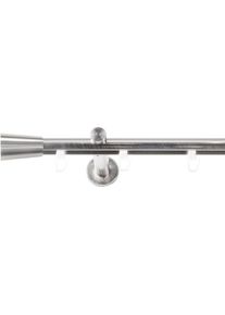 Gardinenstange SN DECO GROUP, silber (edelstahl optik), L:200cm &Oslash;:19mm, Gardinenstangen, Gardinenstange
