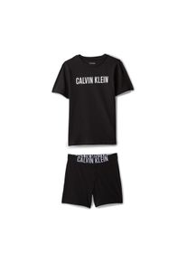 Shorty, Jungen, Gr. 152/158, schwarz, Jersey, Obermaterial: 95% Baumwolle, 5% Elasthan, Calvin Klein Underwear, unifarben, Basic, Basic kurz, Rundhals, abgesteppte Kante, Homewear-Sets Shorty, f&uuml;r Kinder
