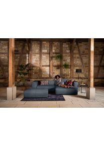 Ecksofa W.Schillig "around-the-block Mega-Sofa & Hocker, viel Platz, Breite 300cm, L-Form", blau (blau z69), B:300cm H:66cm T:164cm, Longlife Xtra-Leder Z69: Das feinnarbige, gedeckte Softleder Z69 besticht durch seine au&szlig;ergew&ouml;hnliche Weichheit im trendigen &raquo;Vintage-Look&laquo;, Hautst&auml;rke 0, 9 - 1, 1 mm;Longlife fabric Flachgewebe T88 (100% Polyester), Sofas, Ecksofa, inklusive Hocker, mit eleganter B