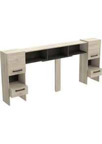 Bettschubkasten Demeyere Group "Meubles Watson", braun (kronberg eiche waterford), B:239,9cm H:95cm T:36,3cm, Holzwerkstoff, Schubladen, Bettschubkasten, Schubladenfronten Bettschubkastenelement