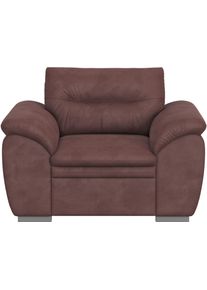 Sessel COTTA "Leandra", braun, B:125cm H:88cm T:90cm, Luxus-Microfaser (100% Polyester);NaturLEDER: Bitte beachten Sie, dass Lederbez&uuml;ge mehr N&auml;hte aufweisen als Stoffbez&uuml;ge.;Kunstleder Softlux;NaturLEDER (echtes Rindsleder) in Sitz und R&uuml;cken. Korpus in passendem Kunstleder Softlux bezogen, Sessel, Sessel, Polstergarnitur, auch als Set erh&auml;ltlich