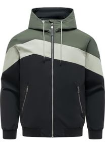 Outdoorjacke Ragwear "Outdoorjacke Stewie Block YOUMODO", Herren, Gr. S, schwarz (schwarz olive), Obermaterial: 100% Polyester PES. Obermaterial: Futter: 100% Polyester PES., gerade h&uuml;ftbedeckend, &Auml;rmel ohne &Auml;rmelschlitz Rippstrickb&uuml;ndchen, Jacken Outdoorjacke, stylische Herren &Uuml;bergangsjacke mit gro&szlig;er Kapuze