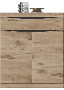 Schuhkommode LIVING CHARM "Twist", viking eiche, B:86cm H:101,6cm T:39,9cm, Holzwerkstoff, Sideboards, Schuhkommode, Breite 86 cm