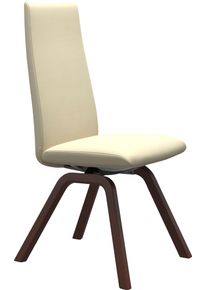 Polsterstuhl stressless "Laurel", beige (vanilla paloma, walnuss), B:49cm H:105cm T:60cm, Leder PALOMA: PALOMA ist ein durchgef&auml;rbtes Semianilin-M&ouml;belleder mit nat&uuml;rlicher Narbung., St&uuml;hle, Polsterstuhl, High Back, Gr&ouml;&szlig;e M, mit schr&auml;ggestellten Beinen in Walnuss
