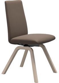 Polsterstuhl stressless "Laurel", braun (mole batick, eiche gekalkt), B:49cm H:92cm T:59cm, Leder BATICK: BATICK ist ein leicht korrigiertes, durchgef&auml;rbtes und genarbtes M&ouml;belleder, bei dem die meisten Unebenheiten und Spuren in der Regel entfernt wurden., St&uuml;hle, Polsterstuhl, Low Back, Gr&ouml;&szlig;e M, mit schr&auml;ggestellten Beinen in Eiche gekalkt