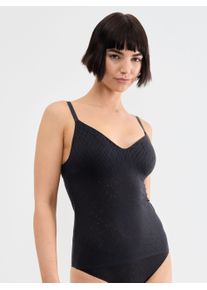 BH-Hemd Sloggi "ZEROFeelBliss THE UP PushUpShirt", Damen, Gr. XL, N-Gr, schwarz, Spitze, Obermaterial: 64% Polyamid, 20% Elasthan, 16% Polyester, BHs BH-Hemd, unsichtbar mit Spitzenoptik