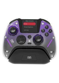 IMP Tech - DLX HE MAX Wireless/Wired/Bluetooth Controller - Purple Black (Android, iOS, PC, PS4, Switch, Switch 2), Gaming Controller, Schwarz, 