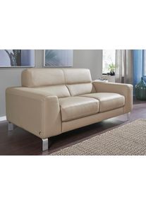 2-Sitzer Calia italia "Simon, erstklassiger Sitzkomfort und tolles Design", beige (biscotto), B:172cm H:81cm T:94cm, Leder BULL;Leder SORRENTO, Sofas, 2-Sitzer, in zwei Lederqualit&auml;ten
