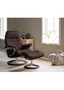 Relaxsessel stressless "Sunrise", braun (chocolate paloma), B:92cm H:105cm T:80cm, Leder BATICK: BATICK ist ein leicht korrigiertes, durchgef&auml;rbtes und genarbtes M&ouml;belleder, bei dem die meisten Unebenheiten und Spuren in der Regel entfernt wurden.;Leder PALOMA: PALOMA ist ein durchgef&auml;rbtes Semianilin-M&ouml;belleder mit nat&uuml;rlicher Narbung.;ROHLEDER Stoff Q2 FARON: Ein fester zuverl&auml;ssiger Boucl&eacute; mit 