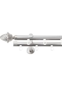 Gardinenstange SN DECO GROUP, chrom matt, L:320cm &Oslash;:19mm, Gardinenstangen, Gardinenstange