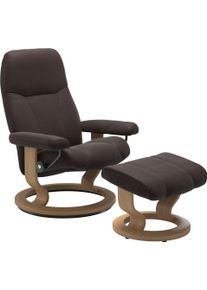 Relaxsessel stressless "Consul", braun (chocolate paloma), B:72cm H:94cm T:70cm, Leder BATICK: BATICK ist ein leicht korrigiertes, durchgef&auml;rbtes und genarbtes M&ouml;belleder, bei dem die meisten Unebenheiten und Spuren in der Regel entfernt wurden.;Leder PALOMA: PALOMA ist ein durchgef&auml;rbtes Semianilin-M&ouml;belleder mit nat&uuml;rlicher Narbung.;ROHLEDER Stoff Q2 FARON: Ein fester zuverl&auml;ssiger Boucl&eacute; mit ei