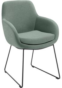 Esszimmerstuhl Musterring "Tavia", blau (aqua, eisen schwarz), B:62cm H:86cm T:66cm, St&uuml;hle, Esszimmerstuhl