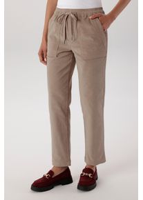 Cordschlupfhose Aniston SELECTED, Damen, Gr. 46, N-Gr, beige, Cord, Obermaterial: 98% Baumwolle, 2% Elasthan, unifarben, figurumspielend kn&ouml;chelfrei, Hosen Cordschlupfhose, aus elastischen Cord mit Eingriffstaschen - NEUE KOLLEKTION