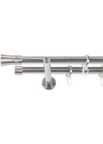 Gardinenstange SN DECO GROUP, silber (edelstahl optik), L:320cm &Oslash;:19mm, Gardinenstangen, Gardinenstange