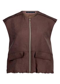 Funktionsweste Betty Barclay "Blouson ohne Arm", Damen, Gr. 48, braun (muskat), Obermaterial: 91% Lyocell CLY. 9% Polyester PES., Westen Funktionsweste