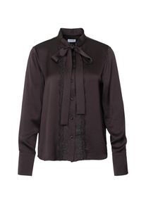 Klassische Bluse Seidensticker, Damen, Gr. XS (34), braun, Blusen Klassische Bluse, 1/1 Kragen Uni gl&auml;nzend