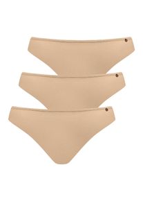 Brasilslip LISCA "3er Pack Brasilslip Sophia", Damen, Gr. 44, classical beige, Obermaterial: 73% Polyamid PA. 27% Elasthan EL., Unterhosen Brasilslip