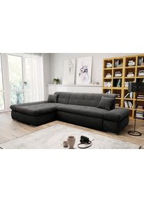 Ecksofa DOMO collection "MORIC Massiv - Belastbar bis 140 kgxSitz, 300x172 cm, XXL-Format", grau, B:300cm H:80cm T:172cm, Cord (100% Polyester), Sofas, Ecksofa, L-Form, Cord, grau