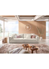 Big-Sofa Home Affaire "Enisa, bequeme, legere Polsterung B/T/H: 290/127/85 cm, Mega Sofa", wei&szlig;, B:290cm H:85cm T:127cm, Cord (88% Polyester / 12% Polyacryl), Sofas, Big-Sofa, Zeitloses und stylisches Loungem&ouml;bel, in Fein- und Breitcord