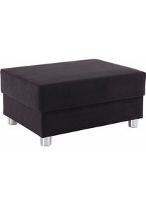 Hocker Collection AB "Paris, B: 92 cm", schwarz, B:92cm H:42cm T:70cm, Microfaser PRIMABELLE (100% Polyester) / Struktur (100% Polyester);Kunstleder SOFTLUX / Struktur (100% Polyester);Microfaser PRIMABELLE (100% Polyester), Hocker, Hocker, mit Federkern