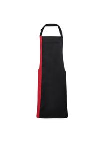 Premier Uniseks Contrast Werkkleding Schort (Pack of 2) (Zwart / Rood)