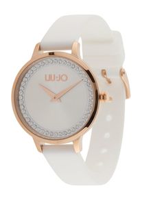 Liu Jo Kvinnor Analog klocka 'Shine GR White Silicone' ros&eacute;guld / vit Storlek One Size