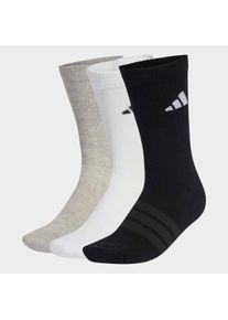 Funktionssocken adidas Performance "D&Auml;MPFENDE SPORTSWEAR CREW 3ER-PACK" Gr. XL, medium grau heather, wei&szlig;, schwarz, Socken, Damen, XL (46/48), Sockengr&ouml;&szlig;e, Obermaterial: 56% Baumwolle, 40% Polyester, 3% Elasthan, 1% Polyamid, Funktionssocken, f&uuml;r sportive Aktivit&auml;ten und Fitness, 3er-Pack