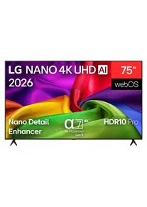 LG 75NU800B6LA (75", NU800B, LCD, 4K, 2026), TV, Schwarz