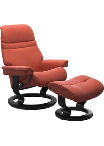 Relaxsessel stressless "Sunrise", braun (henna), B:88cm H:103cm T:78cm, Sessel, Relaxsessel, mit Classic Base, Gr&ouml;&szlig;e L, Gestell Schwarz