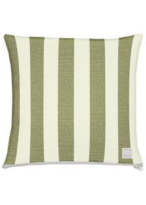 Dekokissen Apelt "3967" Gr. 2, gr&uuml;n (gr&uuml;n,natur, gestreift), B:49cm H:1cm L:49cm, Polyester, Dekokissen_Sitzkissen_Kissenh&uuml;llen, Dekokissen, Kissenh&uuml;lle ohne F&uuml;llung, 1 St&uuml;ck