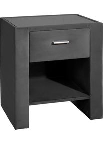 Nachttisch Home Affaire, grau (anthrazit), B:50cm H:61cm T:41cm, Tische, Nachttisch