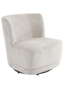 Mid.you Sessel, Beige, Metall, 65x73x75 cm, Sitzfl&auml;che 360&deg; drehbar, Wohnzimmer, Sessel, Polstersessel
