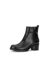 Stiefelette Gabor, Damen, Gr. 42, schwarz, Kalbsleder, unifarben, Schuhe Stiefelette, Blockabsatz, Boots mit Zierrei&szlig;verschluss, normale Weite