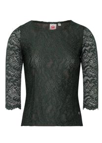Spieth & Wensky Shirtbluse SPIETH & WENSKY "Alheim", Damen, Gr. 34, gr&uuml;n (d,gr&uuml;n), Obermaterial: 90% Polyamid PA. 10% Elasthan EL., uni, slim fit, Rundhals, Blusen Shirtbluse, Rundhals Ausschnitt