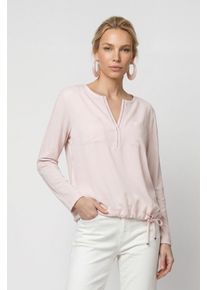 Schlupfbluse monari "Schluse Basic Schmuck", Damen, Gr. 44, rosa (hellrosa), Web, Obermaterial: 100% Polyester. R&uuml;ckenteil: 92% Viskose, 8% Elasthan. &Auml;rmel: 92% Viskose, 8% Elasthan, unifarben, regular fit taillenbedeckt, V-Ausschnitt, eingesetzt gerader Abschluss, Blusen Schlupfbluse, Regular fit mit V-Ausschnitt