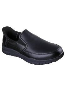 Berufsschuh Skechers "NAMPA-BROXTIN" Gr. 48,5, schwarz, 48,5, Leder, Schuhe, Berufsschuh, Slip-on Sneaker, Schlupfschuh f&uuml;r Gastronomie und Pflege