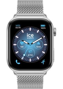 Ice Watch Smartwatch ICE-WATCH, silber (silberfarben, silberfarben), Smartwatches, Smartwatch, Armbanduhr,Damenuhr,Herrenuhr,Edelstahlarmband,Bluetooth,digital