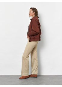 Stoffhose Toni "Jenny Wide", Damen, Gr. 42, N-Gr, beige, Web, Obermaterial: 55% Lyocell, 34% Baumwolle, 9% Polyester, 2% Elasthan, unifarben, slim fit lang, Hosen Stoffhose, mit Stretch