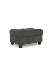 Polsterhocker DOMO collection "Florentina", grau (dunkelgrau), B:84cm H:47cm T:59cm, Struktur fein (100% Polyester);Luxus-Microfaser (100% Polyester);Luxus-Microfaser in Chenille-Optik (100% Polyester);Microvelour (100% Polyester);Webstoff (100% Polyester), Hocker, Polsterhocker