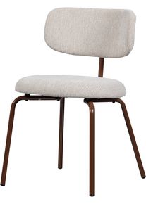 Esszimmerstuhl Woood "Travis Webstoff mit schlankem Metallgestell, H 75 x B 48 x T 53 cm", beige (creme), H:75cm, St&uuml;hle, Esszimmerstuhl, (Set, 2 St)Tragkraft 120 kg, pfleigleicht Geringe Verschlei&szlig;festigkeit