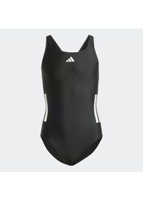 Badeanzug adidas Performance "3-STREIFEN C-BACK KIDS", M&auml;dchen, Gr. 128, N-Gr, schwarz-wei&szlig; (schwarz, wei&szlig;), Obermaterial: 78% Polyamid, 22% Elasthan, Badeanz&uuml;ge Badeanzug, f&uuml;r Kinder, sportlicher Stil