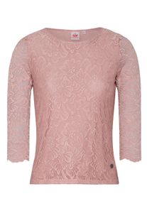 Spieth & Wensky Shirtbluse SPIETH & WENSKY "Alheim", Damen, Gr. 34, rosa, Obermaterial: 90% Polyamid PA. 10% Elasthan EL., uni, slim fit, Rundhals, Blusen Shirtbluse, Rundhals Ausschnitt
