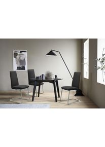 Polsterstuhl stressless "Laurel", schwarz (schwarz paloma, chrom matt), B:53cm H:105cm T:60cm, Leder PALOMA: PALOMA ist ein durchgef&auml;rbtes Semianilin-M&ouml;belleder mit nat&uuml;rlicher Narbung., St&uuml;hle, Polsterstuhl, High Back, Gr&ouml;&szlig;e L, mit Beinen aus Stahl in Chrom matt