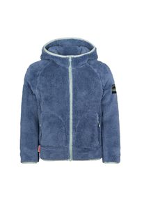 Fleecejacke Trollkids "GIRLS BORGUND JACKET XT", M&auml;dchen, Gr. 92, lotus blau, navy, Obermaterial: 100% Polyester, Jacken Fleecejacke, mit Kapuze, aus Highloft-Fleece