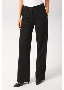 Jerseyhose Aniston CASUAL, Damen, Gr. 48, N-Gr, schwarz, Jersey, Obermaterial: 62% Viskose, 33% Polyamid, 5% Elasthan, unifarben, figurumspielend lang, Hosen Jerseyhose, mit weitem, geraden Bein - NEUE KOLLEKTION
